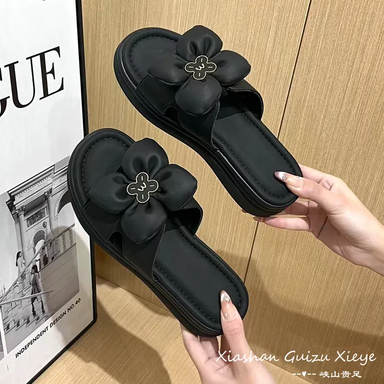 新款 超轻舒适趣味可爱淑女平底拖鞋 67135