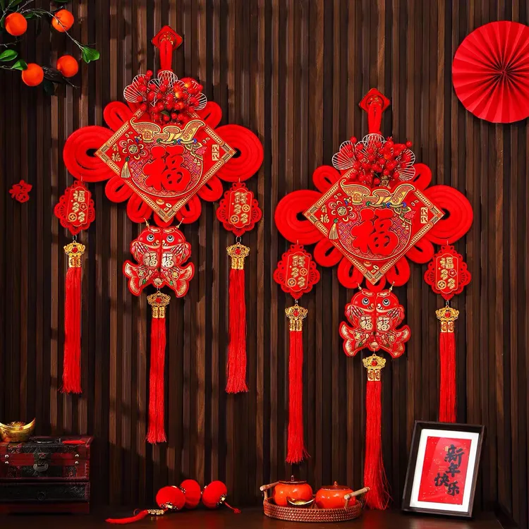 【代代有福平安结】网红爆款过年喜庆装饰挂件红果红福中国结挂饰