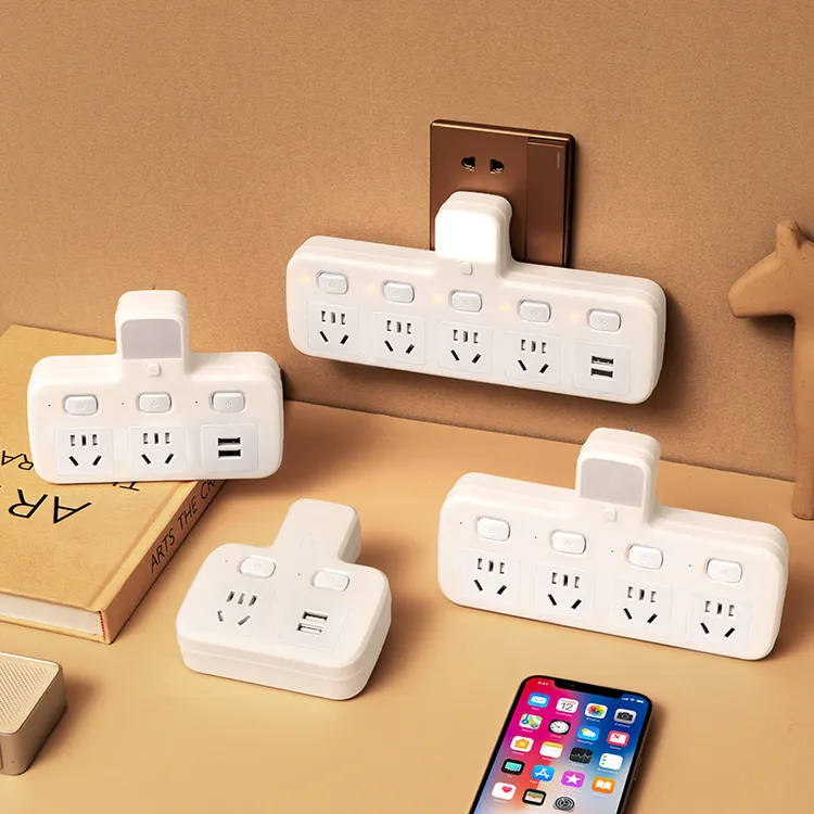 公牛适用家用多功能无线插排转换器带USB一转多用插座插头