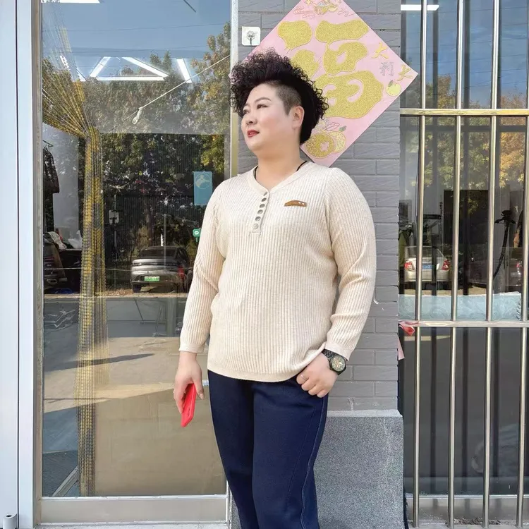 肥大码加大加肥时尚毛衣秋冬501