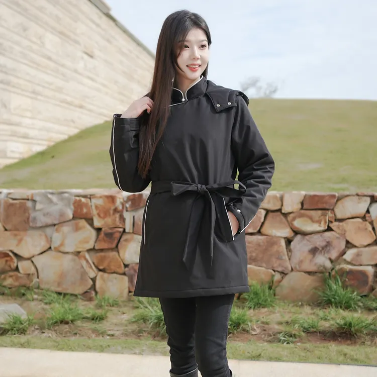  蒙古元素冬季中长款加厚棉服时尚保暖