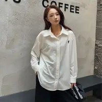D170秋夏季新款时尚韩版冰丝冰感锦纶刺绣骑士休闲女士衬衫25-99