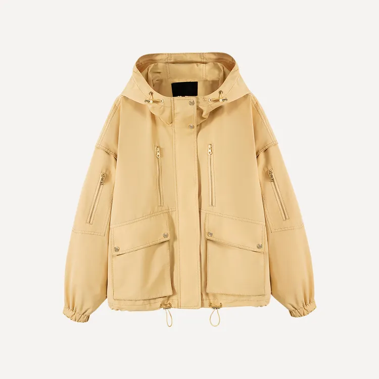 5MWT017【蛋黄派】【贵姐NICOLE】旅行户外穿搭定制款显白三防外套