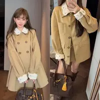 【mimius】U 重工蕾丝娃娃领宽松风衣外套（领口/袖口可拆卸）G07249