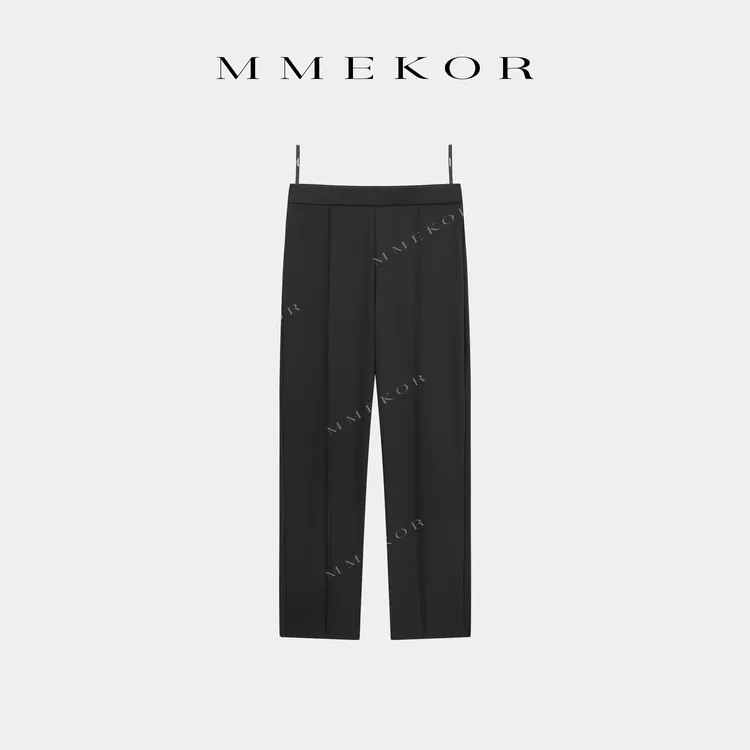 MMEKOR“黑冰裤”职场不费力简约经典直筒休闲裤 50531