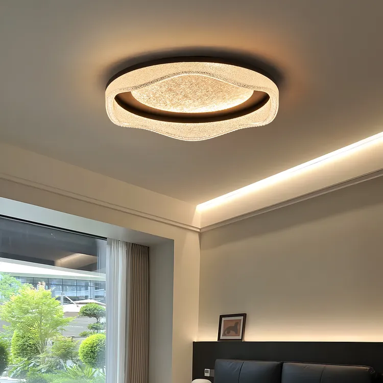 意式极简轻奢金刚砂卧室吸顶灯现代简约全光谱护眼书房餐厅主卧灯
