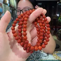 颈饰未镶嵌南红玛瑙牛血红