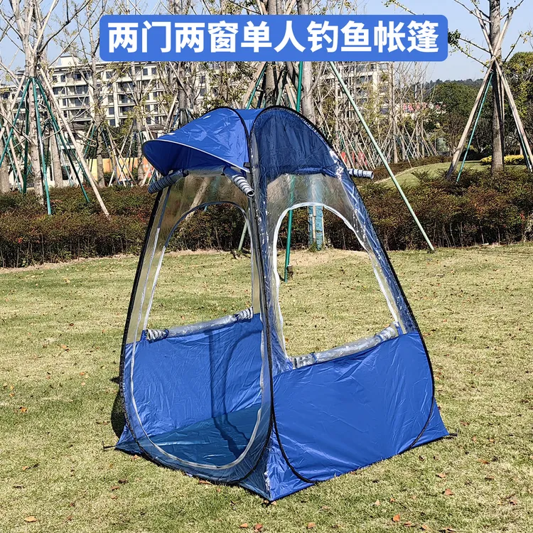 户外垂钓单人自动速开帐篷防雨挡风保暖轻便老人冬季晒暖植物防冻