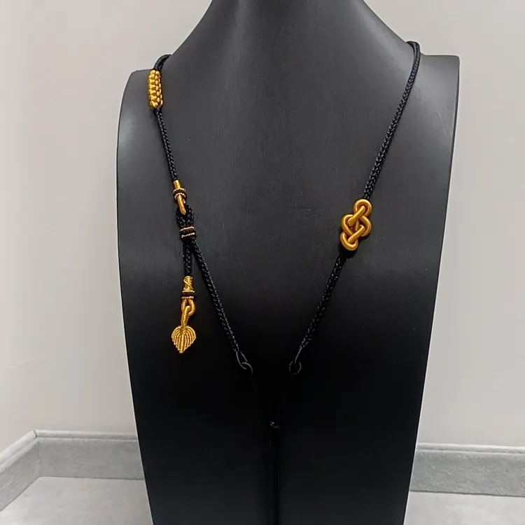 非金属布艺吊坠 纯手工编织八股锦鲤双耳挂绳项链绳如意结链子