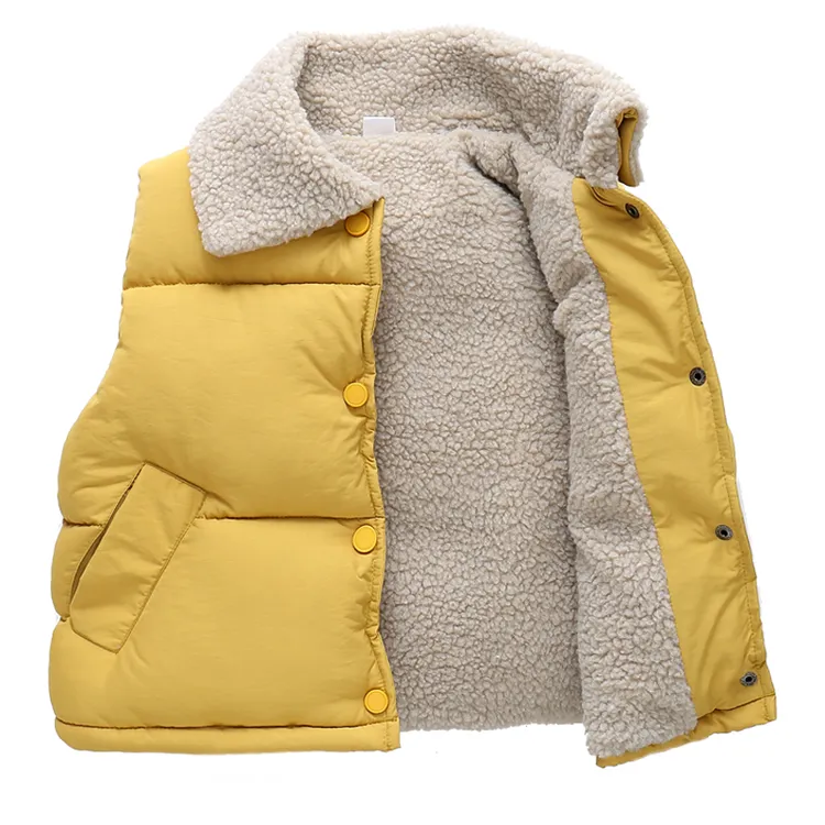 秋冬儿童棉马甲秋冬季加厚外穿女童羊羔绒背心洋气男童宝宝坎肩