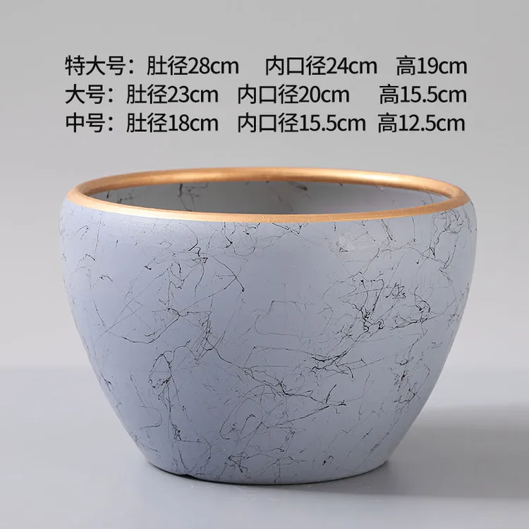 陶瓷花盆北欧风格新款轻奢室内发树绿箩多肉盆栽