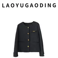 【LAOYUGAODING】高品质-8360秋冬气质小个子羊毛大衣外套