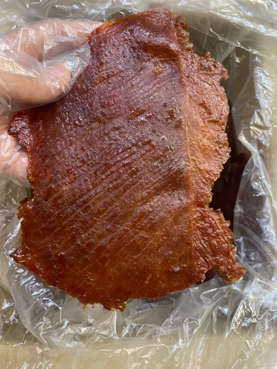 鲜猪肉脯荔枝牦牛木炭烤美食拉萨美食推荐猪肉干大片猪肉脯