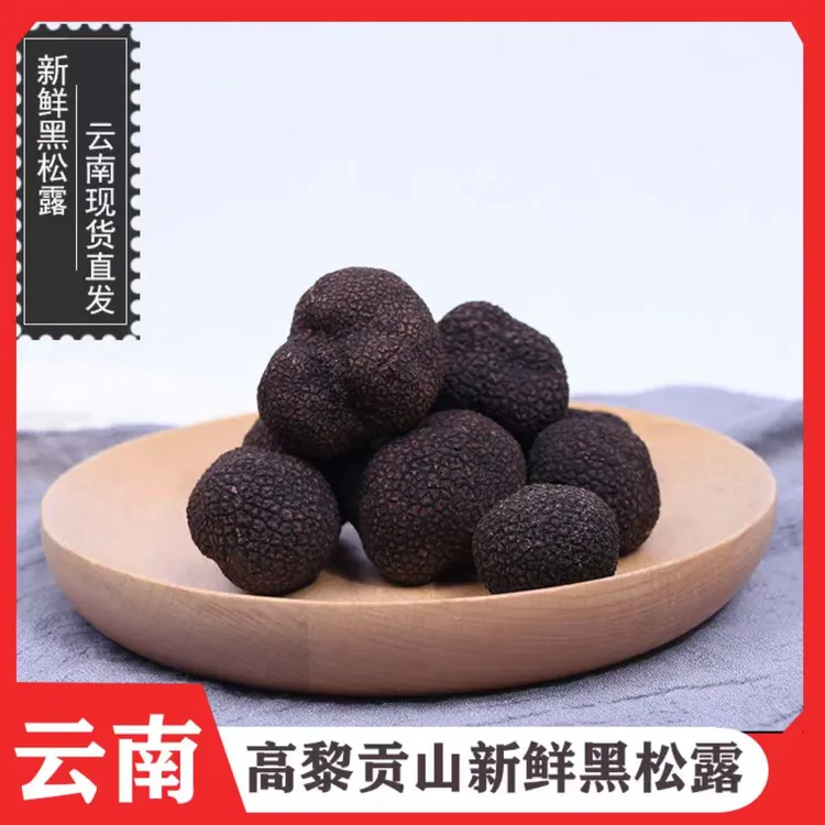 云南高黎贡山新鲜黑松露野生菌食用菌500克-1000克[白色芯]