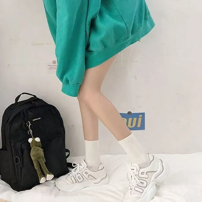 纯色中筒袜子男女款防臭吸汗运动不起球潮袜情侣袜