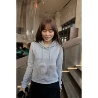  JINGDL【尘埃落定】100%棉休闲秋季连帽毛球绳套头长袖短款卫衣