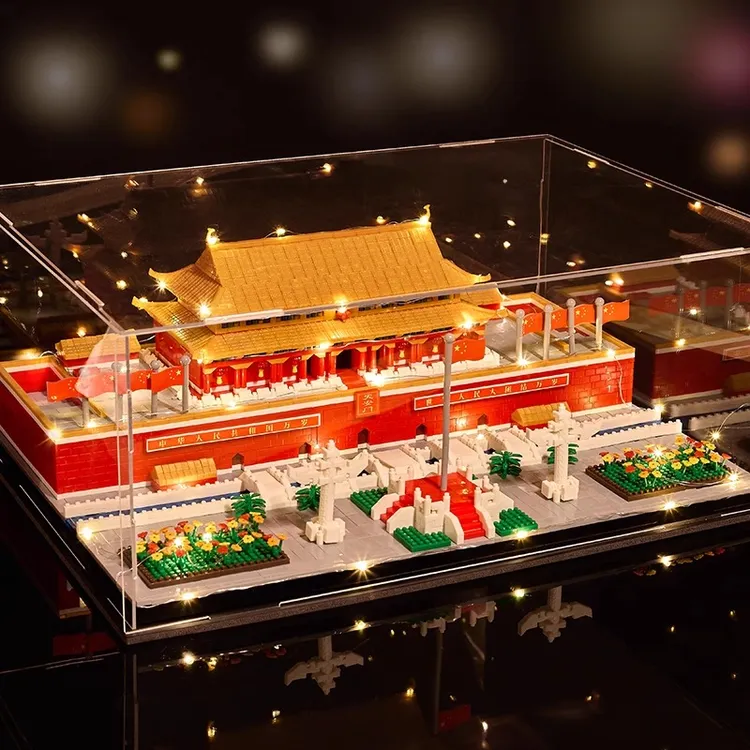 天安门微颗粒积木中国风系列高难度建筑益智拼装立体玩具故宫系列