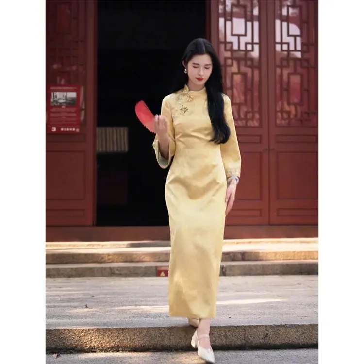 新中式国风改良旗袍2025年秋季新款连衣裙女年轻款高级感爆款裙子