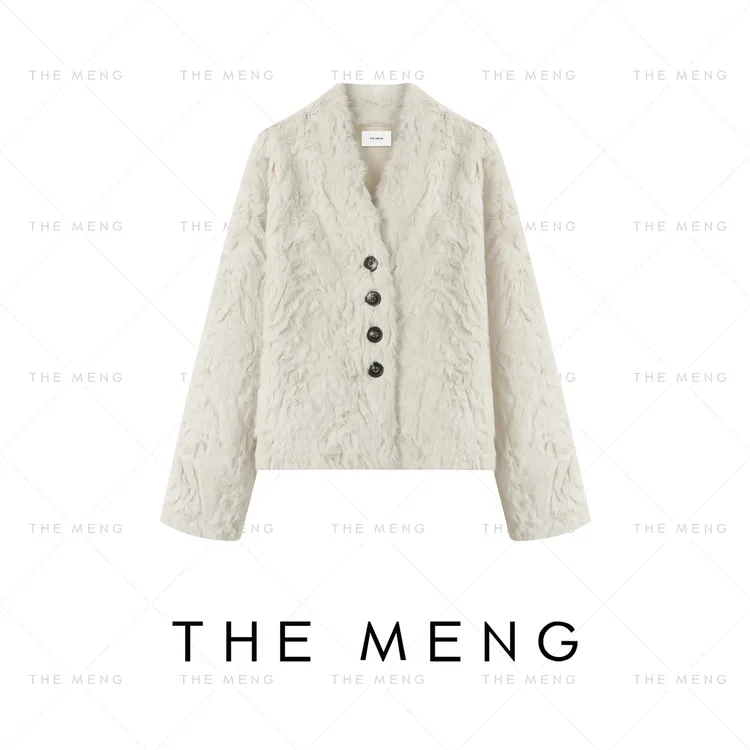 THE MENG【九月】糯软御寒气质时尚锁温长毛草草外套#M253M1102 DN