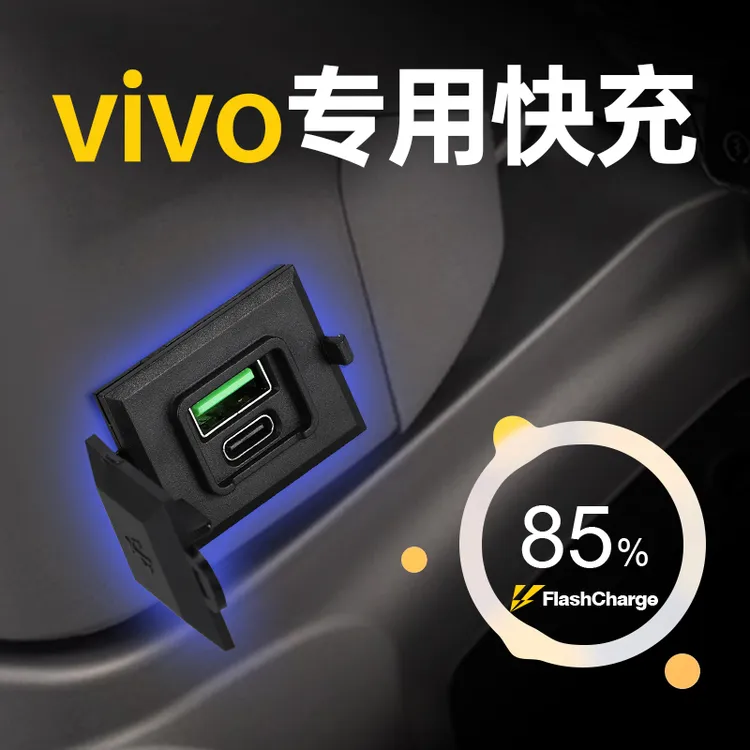 66W车载手机充电器适用于VIVO/OPPO快充12V车船改装type-c接口