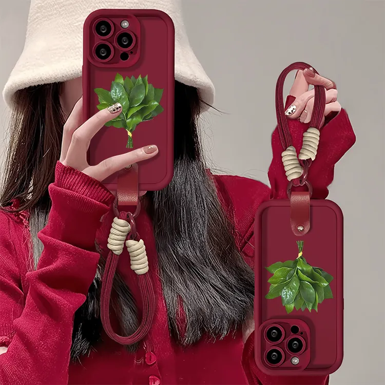 柚子叶适用苹果15手机壳16创意13/12秋冬14女款iPhone17华为小米