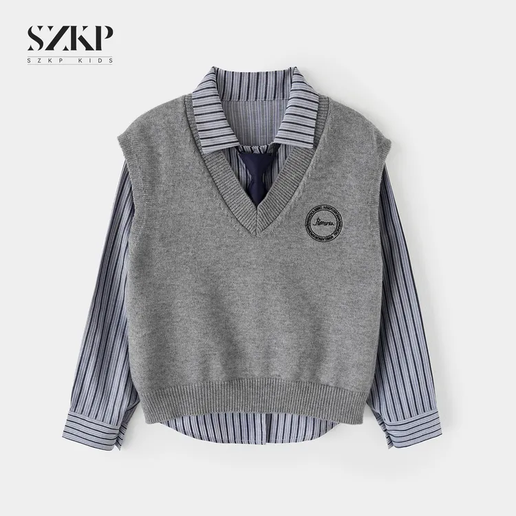 SZKP秋季2025新款女童中大童休闲百搭马甲MFYQ552872 HLYQ552878