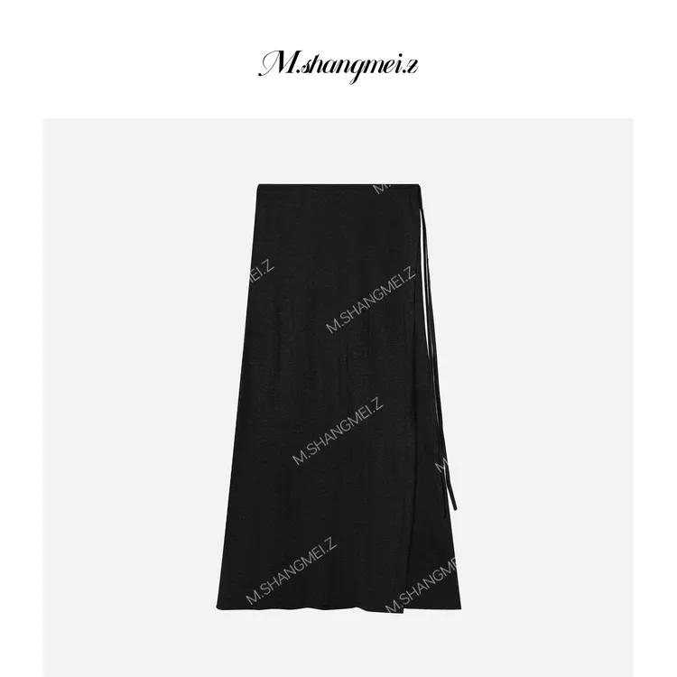 M.SHANGMEI.Z/沐熙【织云】美大哥轻奢气质摩登风针织半身裙X093007