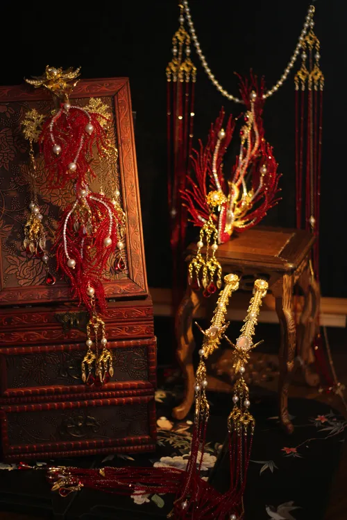 【绾瑜阁】原创作品赤瑶【大全套赠后压】民族风古风发簪头饰步摇簪子