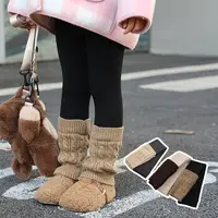 女童九分裤外穿儿童打底袜洋气秋冬季加绒加厚宝宝撞色袜套打底裤
