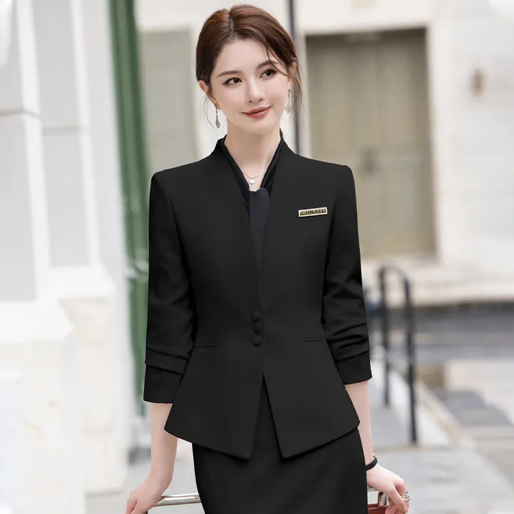 职业西装套装女时尚气质高级感上班通勤面试正装酒店经理前台工装