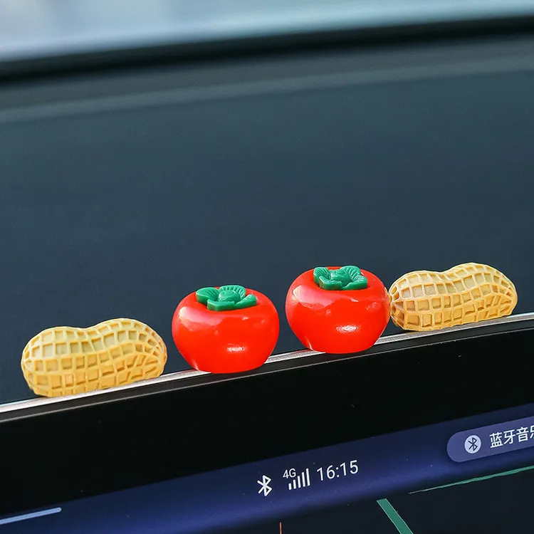 饰品柿子好事发生摆件2025好寓意车载中控台新款个性卡通花生汽车商品图