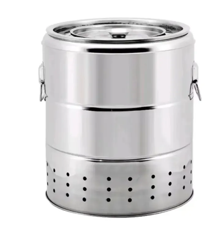 {豪华套餐}双层加隔热棉烤肉旋转无烟烧烤炉户外家用木炭吊炉便携