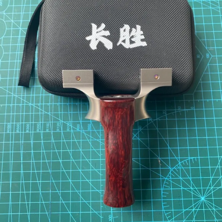 长胜三代反向平头夹片木柄款钛合金弹弓