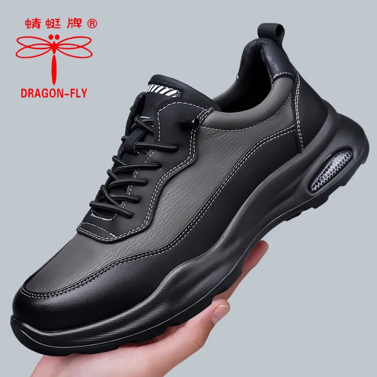 蜻蜓牌正品男鞋秋冬款爆款2025新款透气软底休闲皮鞋男士痞帅高级
