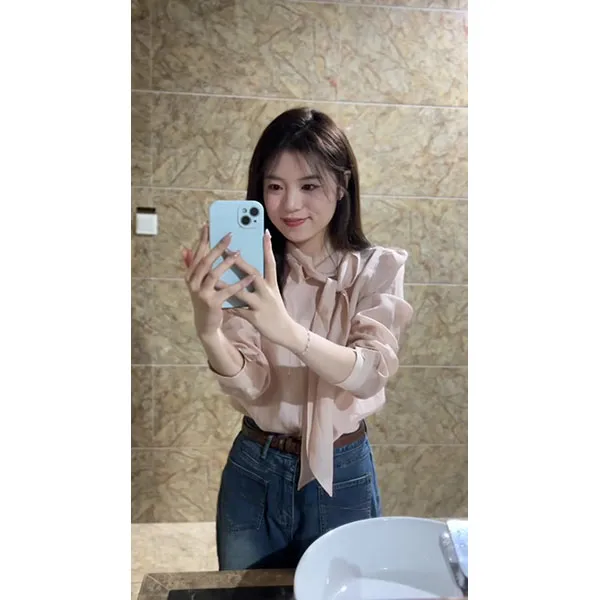 法式粉色甜美长袖衬衫女秋季2025新款早秋穿搭上衣裤子通勤套装