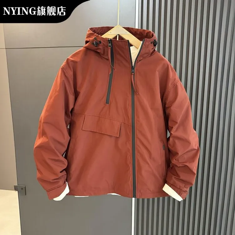 NYING痞帅外套秋季新款潮流休闲百搭夹克男士双拉链时尚帅气外衣