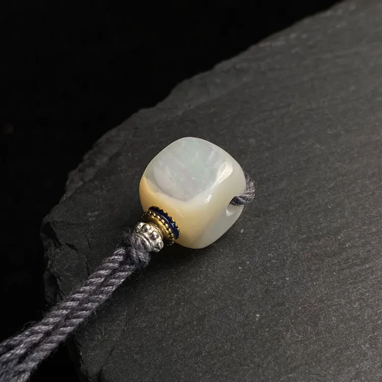 diy文玩配件高级感显气质小众 新中式新款螺钿三通仿贝壳独特设计