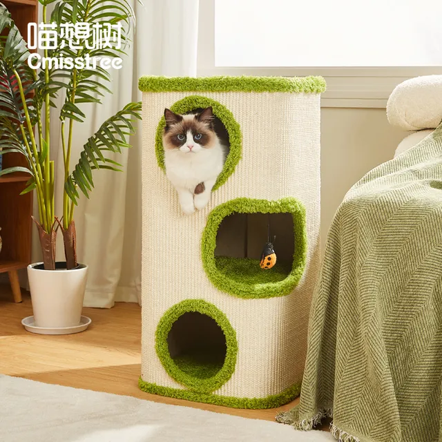 喵想树猫爬架猫窝猫树一体剑麻桶多层猫窝保暖猫咪用品不占地新品