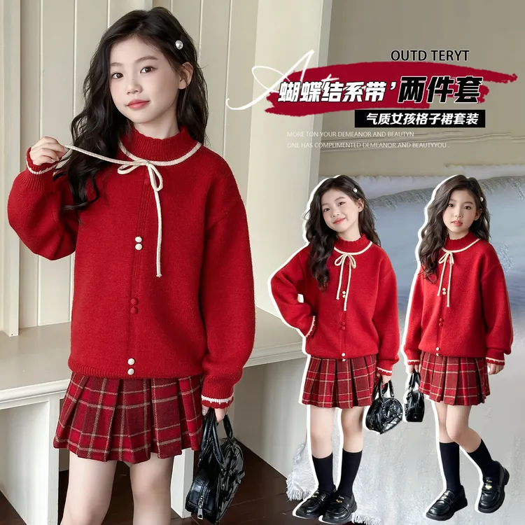 女童毛衣冬季2025新款洋气中大童韩系针织上衣儿童初中生秋冬装