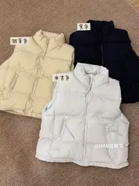 MAMIE【随便搭马甲】秋冬百搭通勤韩系松紧带保暖棉服马夹外套