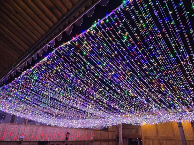 户外防水防冻led彩灯满天星灯太阳能闪光灯新年家用婚庆装饰灯串