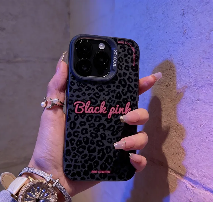 品赛豹纹磨砂16PROMAXiPhone大孔手机实用配件手机壳苹果