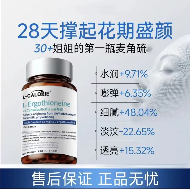 【到手4瓶】NuilBay麦角30mg透光瓶反重力奇迹 30粒/瓶