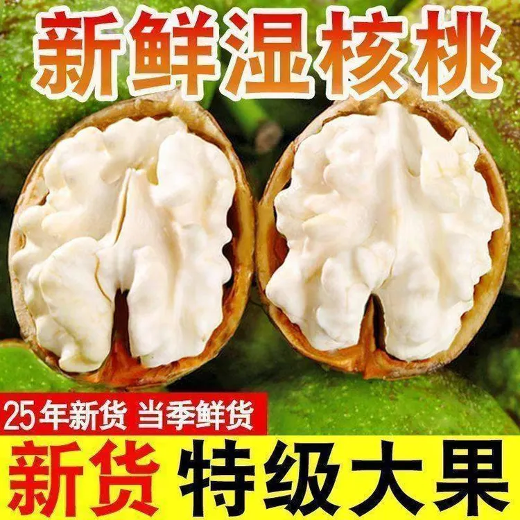【2025新货】山西去青皮非薄皮纯种嫩生核桃新鲜湿核桃现货嫩核桃