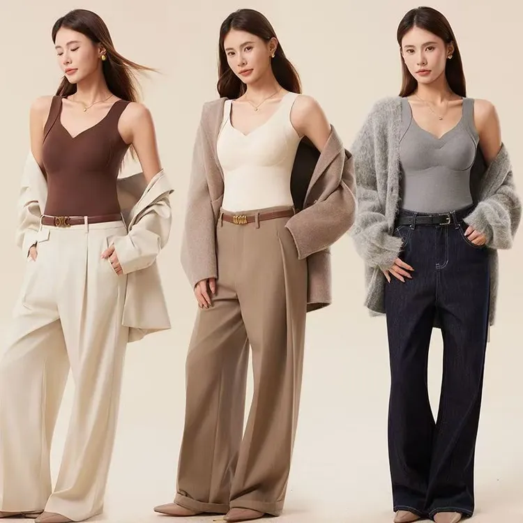 时尚金品女装美拉德风原宿风石墨烯背心