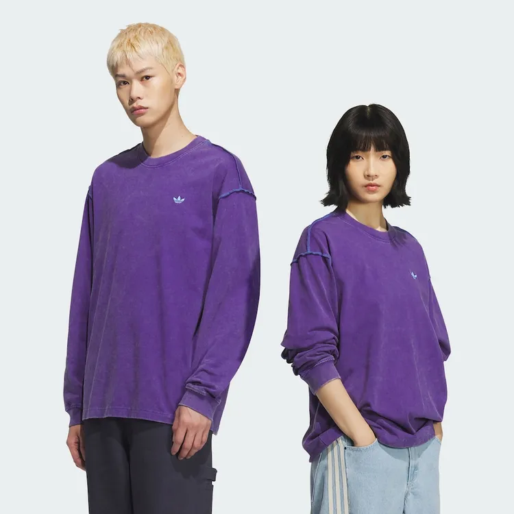 adidas阿迪达斯男子TOC LS TEE情侣款纯棉圆领时尚针织长袖KC1432