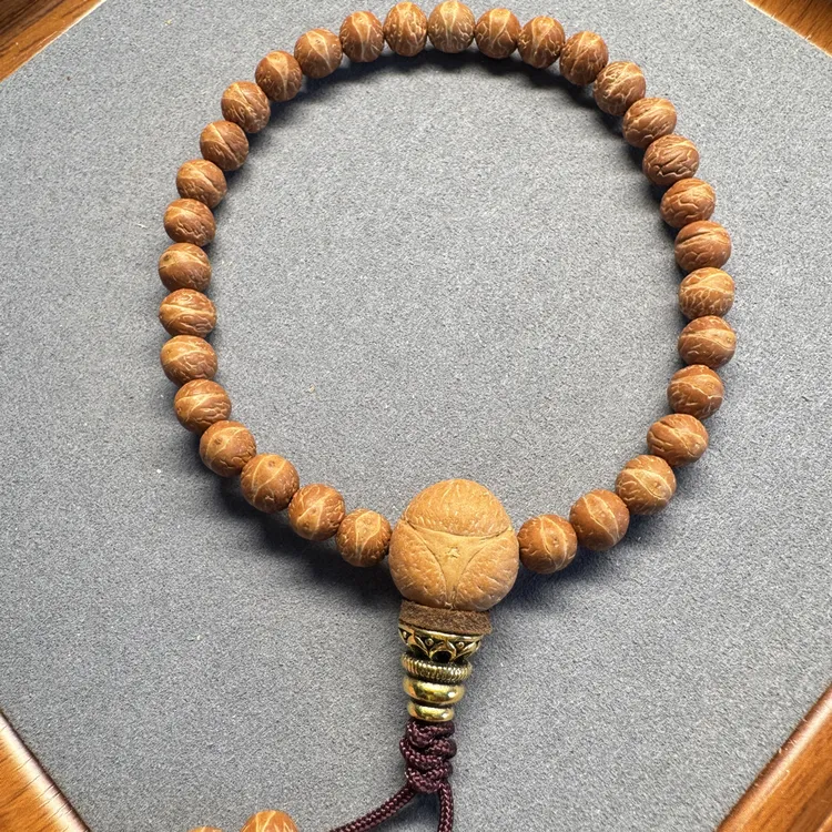 国产凤眼小酸枣核手持颗颗精挑细选红皮大眼萌佛珠手串原皮原色