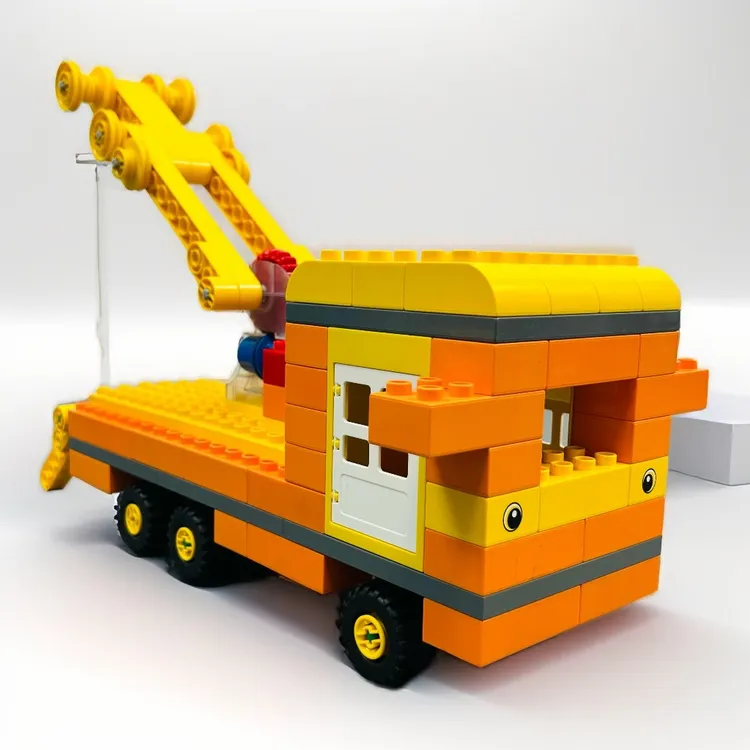 3-6岁儿童大颗粒积木搭建救援拖车玩具益智男孩玩具小众生日礼品