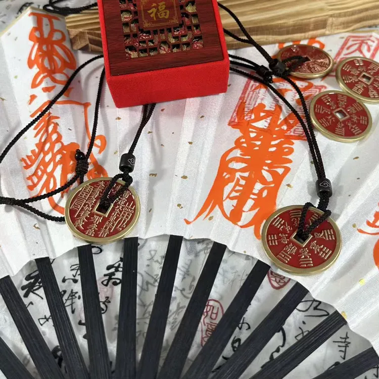 黄铜吊坠 『已開福運』山花国风随身中式饰品