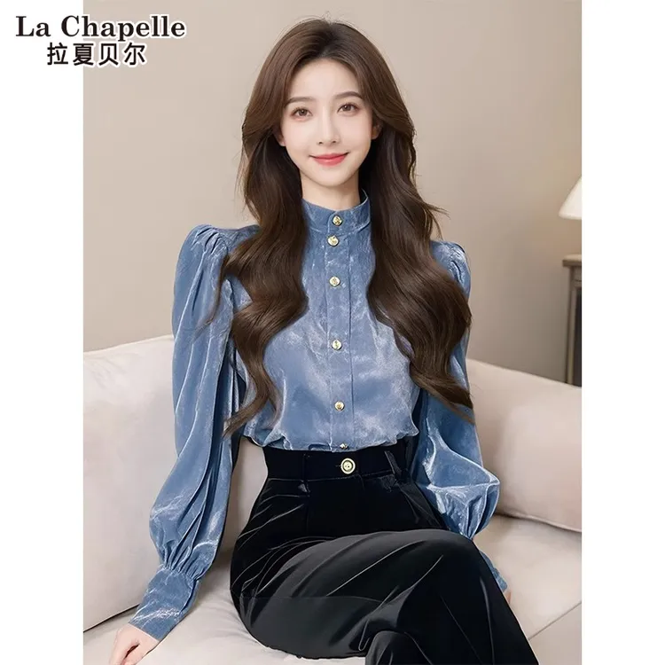 拉夏贝尔衬衫女款爆款2025网红洋气女炸街纯欲慵懒风衣服女装